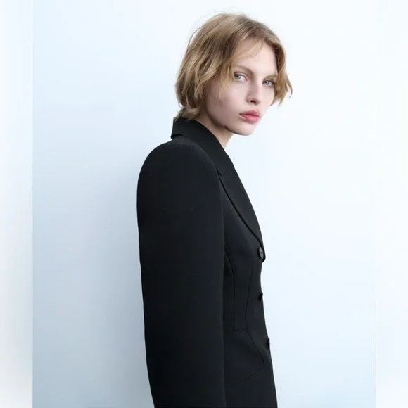 Zara DOUBLE-BREASTED BLAZER DRESS ZW COLLECTION - Picture 4 of 8